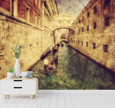 Fotomural ciudad escena del canal veneciano - TenVinilo