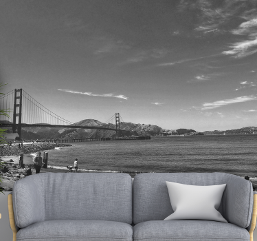 Fotomural ciudad escena del puente golden gate - TenVinilo