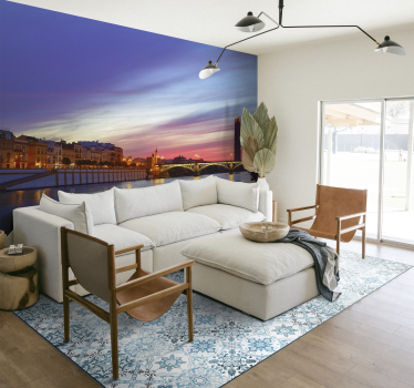 Papel pintado salón puente de Triana - TenVinilo