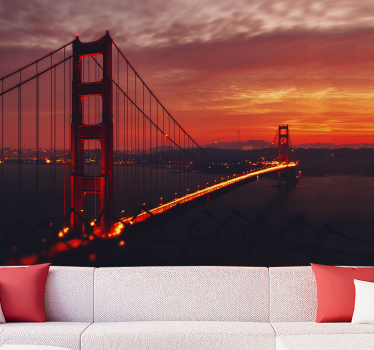 Fotomural ciudad puente golden gate - TenVinilo