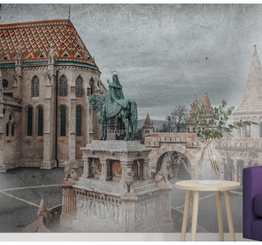 Fotomural ciudad vista del castillo de budapest - TenVinilo