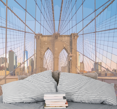 Fotomural ciudad vista del puente de brooklyn - TenVinilo