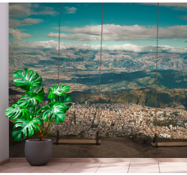 Fotomural ciudad vista panorámica de la ciudad - TenVinilo
