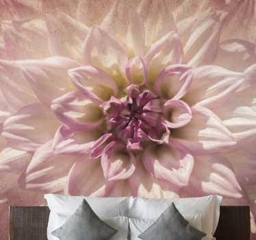 Mural de pared flores delicada flor rosa - TenVinilo
