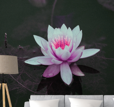 Mural de pared flores elegancia de flor de loto - TenVinilo