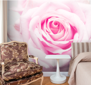 Fotomural de amapolas rosa suave - TenVinilo