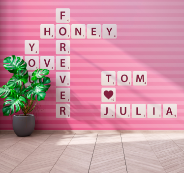 Fotomural de amor nota de amor personalizada - TenVinilo