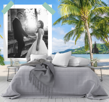 Fotomural de amor momento de pareja en la playa - TenVinilo