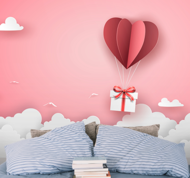 Fotomural de amor regalo de globo corazón - TenVinilo