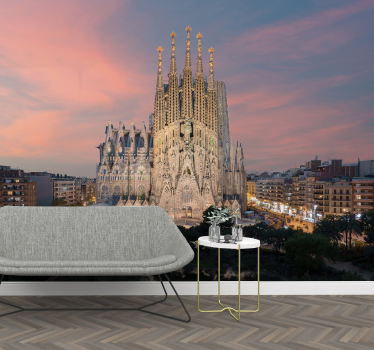 Mural Barcelona vistas Sagrada Familia - TenVinilo