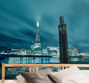 Fotomural de londres torre shard de noche - TenVinilo