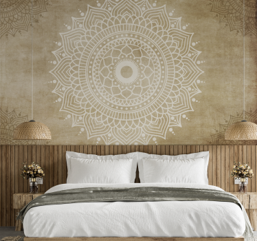 Fotomural de mandalas efecto papel viejo - TenVinilo