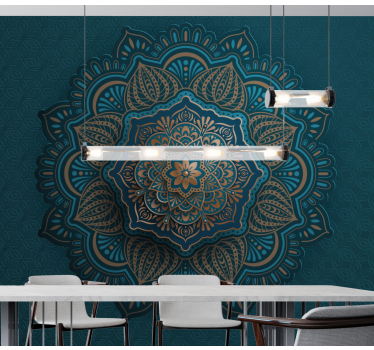 Fotomural de mandalas Mandala turquesa - TenVinilo