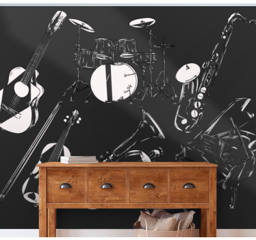 Fotomural de música colección de instrumentos musicales - TenVinilo