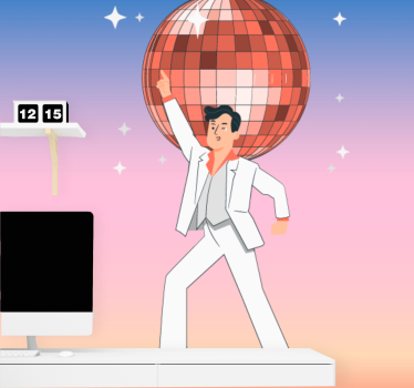 Fotomural de música hombre bailando discoteca - TenVinilo