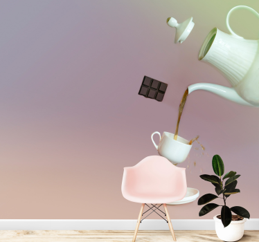 Mural para comedor momentos de té flotantes - TenVinilo