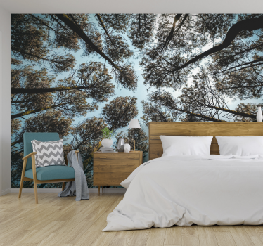 Fotomural paisaje de árboles para salón - TenVinilo