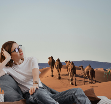 Fotomural desierto camellos del desierto - TenVinilo