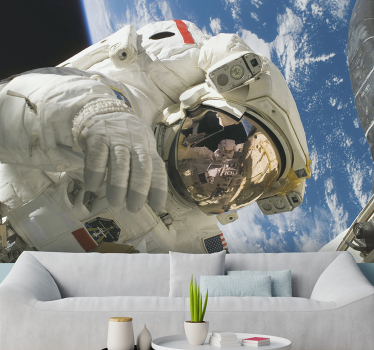 Fotomural espacio astronauta en el espacio - TenVinilo