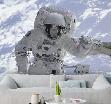 Fotomural espacio astronauta en Órbita - TenVinilo