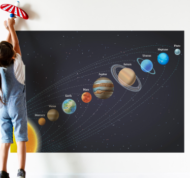Fotomural espacio cuerpos celestes del sistema solar - TenVinilo