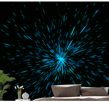 Fotomural espacio efecto explosión de estrellas - TenVinilo