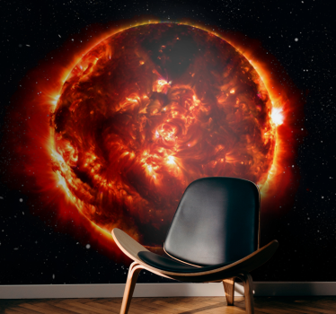 Fotomural espacio efecto explosión solar - TenVinilo