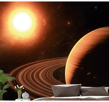 Fotomural espacio escena del sistema planetario - TenVinilo