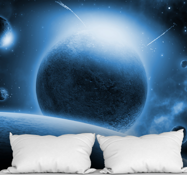 Fotomural espacio escena planetaria celestial - TenVinilo