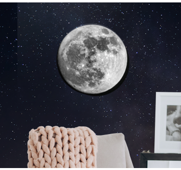 Fotomural espacio esfera lunar brillante - TenVinilo