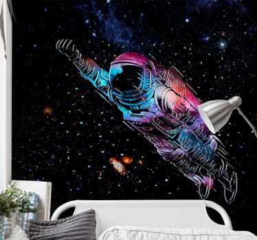 Fotomural espacio valiente astronauta - TenVinilo