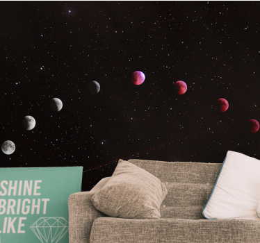 Fotomural espacio fases de la luna - TenVinilo