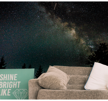 Fotomural espacio paisaje nocturno celestial - TenVinilo