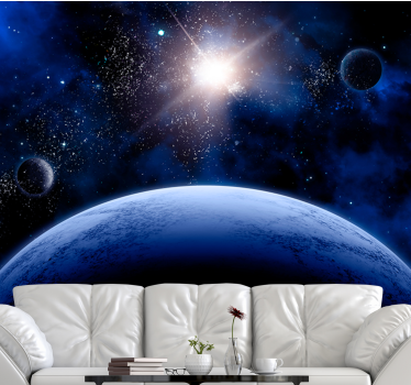 Fotomural espacio perspectiva orbital celestial - TenVinilo
