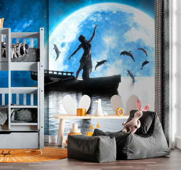 Fotomural fantasía bailarina bajo la luz de la luna - TenVinilo