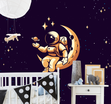 Fotomural fantasía cosmonauta en el espacio exterior - TenVinilo
