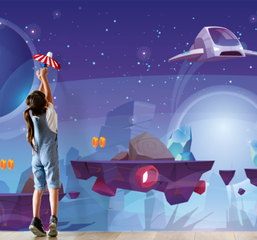Fotomural fantasía escena de aventura espacial - TenVinilo