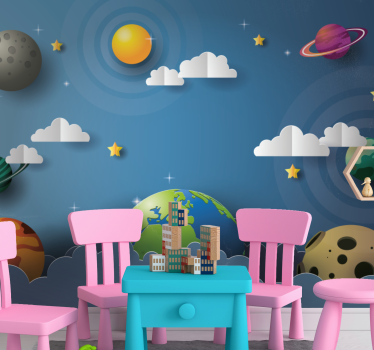 Fotomural fantasía paisaje de sueños cósmicos - TenVinilo