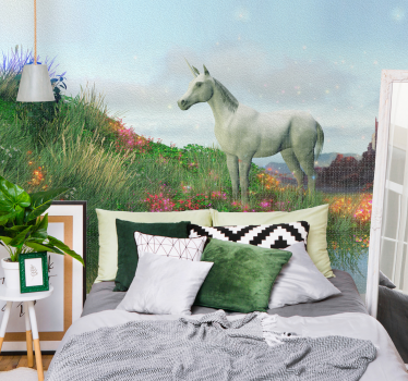 Fotomural fantasía paisaje de unicornios majestuosos - TenVinilo