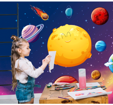 Fotomural fantasía personajes del planeta feliz - TenVinilo