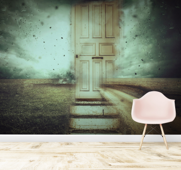 Fotomural fantasía puerta abierta misteriosa - TenVinilo