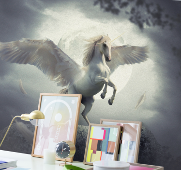 Fotomural fantasía unicornio volador - TenVinilo