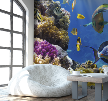 Papel pintado dormitorio fondo marino - TenVinilo