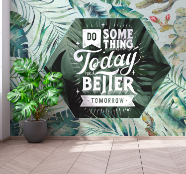 Fotomural frase arte de mensaje motivacional - TenVinilo