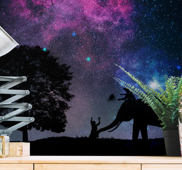 Fotomural frase aventura del elefante cósmico - TenVinilo