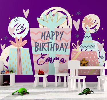 Fotomural frase celebración de cumpleaños - TenVinilo