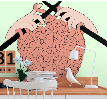Fotomural frase concepto de creación de cerebro - TenVinilo