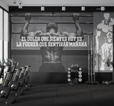 fotomural Frase Entrenamiento - TenVinilo