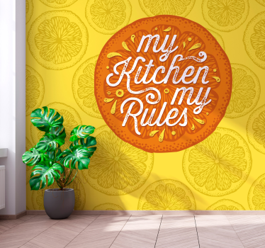 Mural para cocina mi cocina mis reglas - TenVinilo