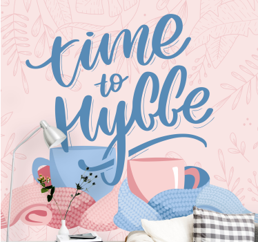 Fotomural frase momento de hygge - TenVinilo
